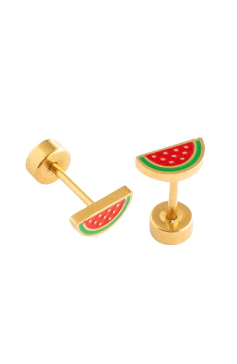 Pip Pop Watermelon Stud Earrings, Alternate, color, Pink
