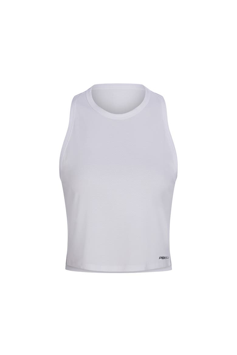 Cropped Racer Back Tank, Main, color, White
