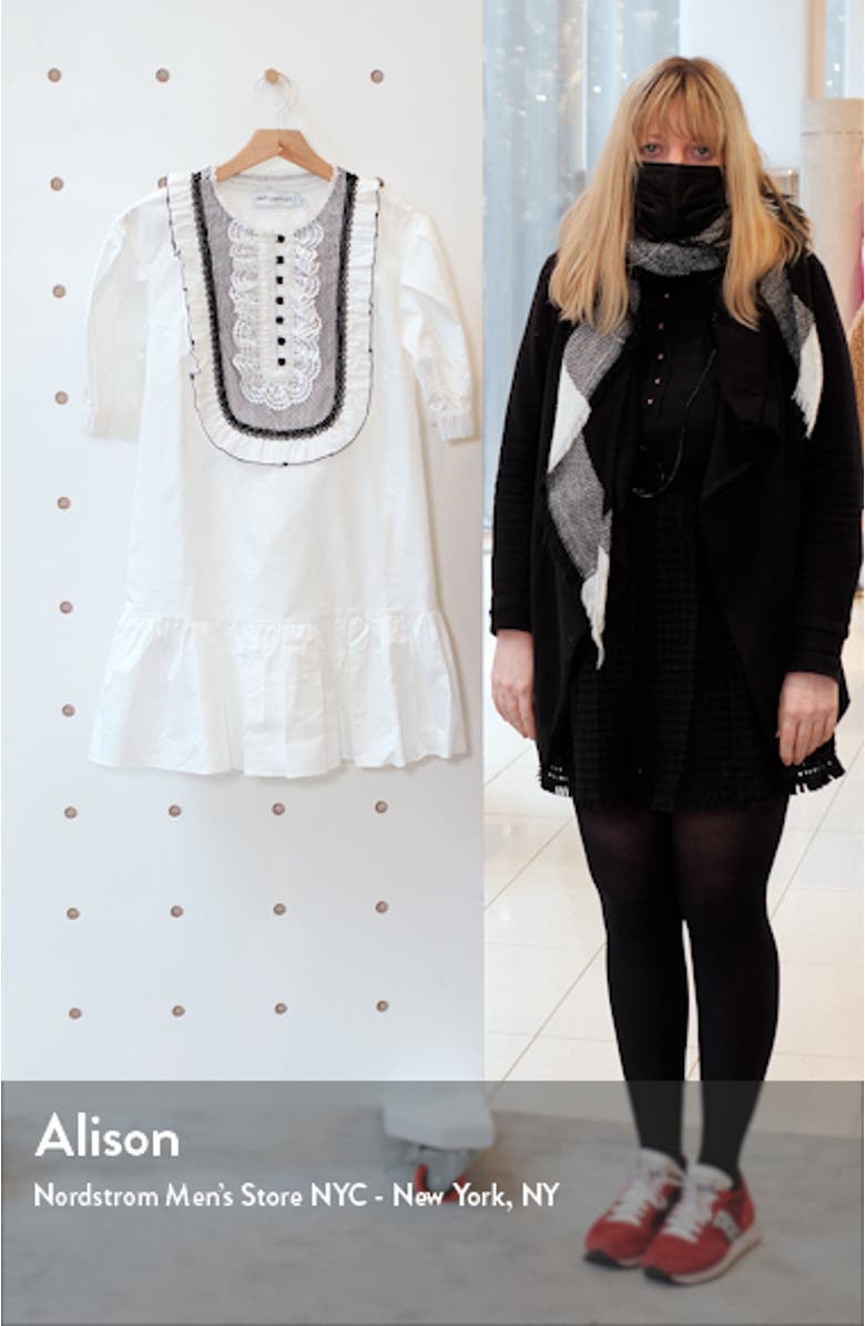 Lace Bib Cotton Minidress, sales video thumbnail