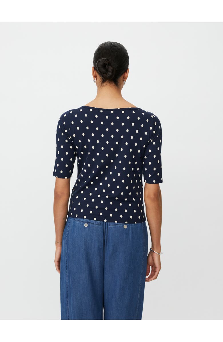Masai Copenhagen MaBavessa Polka Dot T-Shirt, Alternate, color, Navy Blazer