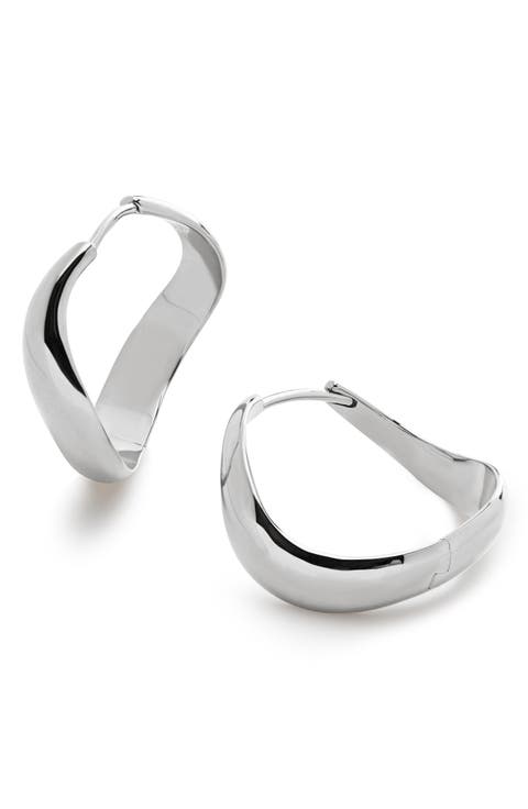 Medium Swirl Hoop Earrings
