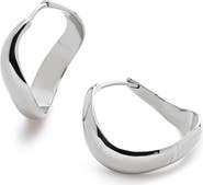Monica Vinader Medium Swirl Hoop Earrings
