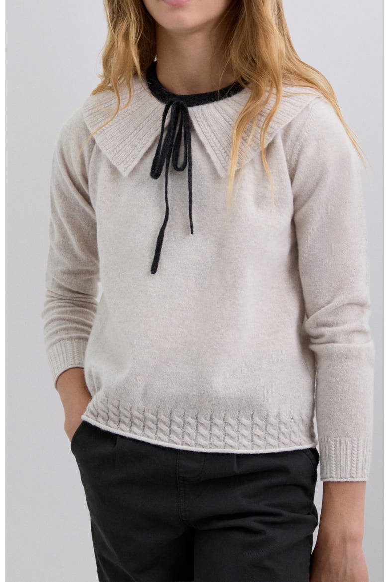 Collar Tricot Girls, Alternate, color, Offwhite