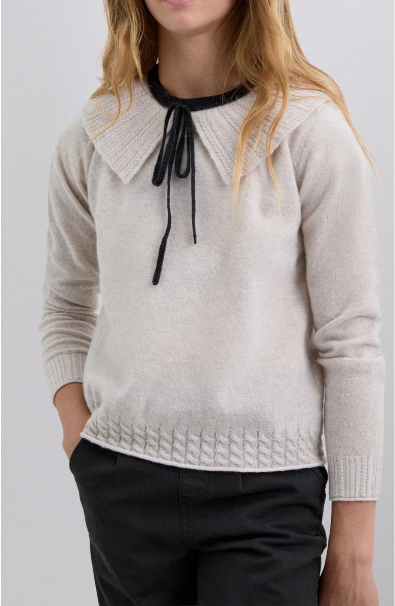 Scalpers Collar Tricot Girls, Alternate, color, Offwhite