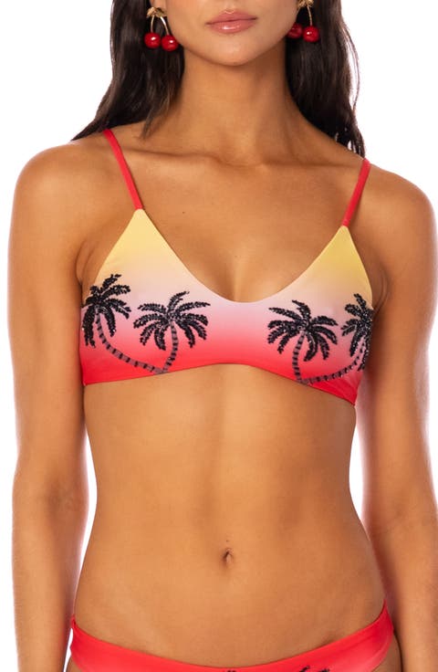 Cherry Palm Liberties Reversible Bikini Top