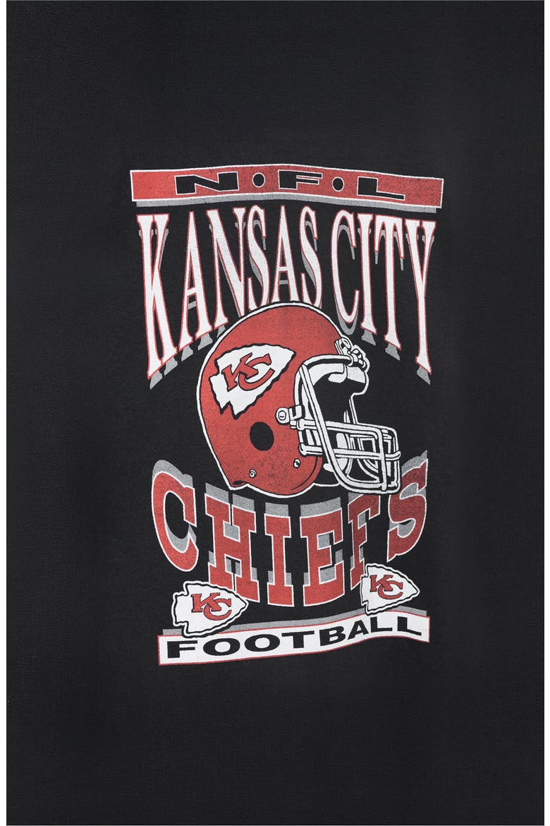 Kansas City Chiefs Cotton Blend Crewneck Sweatshirt, Alternate, color, BLACK