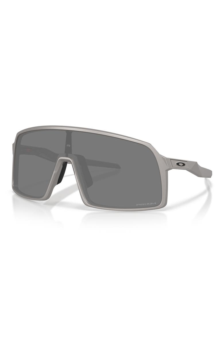Sutro 137mm Shield Sunglasses, Alternate, color, TITANIUM / PRIZM BLACK