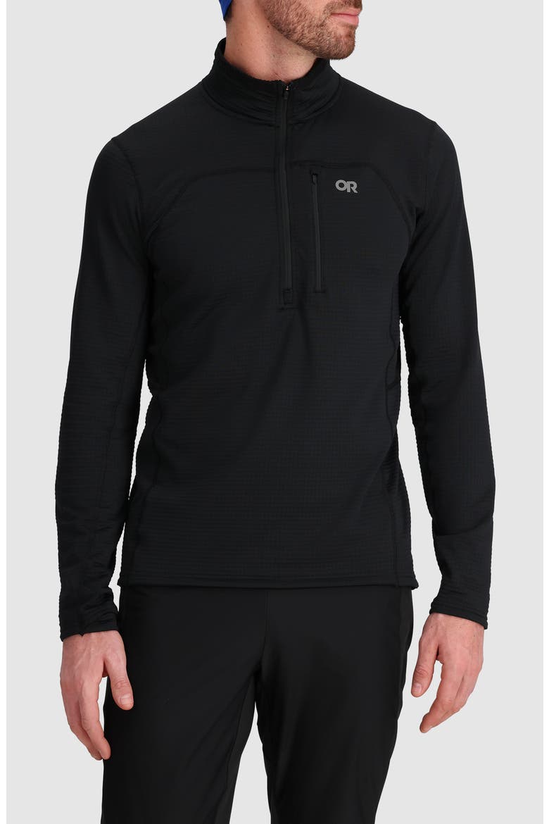 Vigor Half Zip Fleece Pullover, Main, color, BLACK