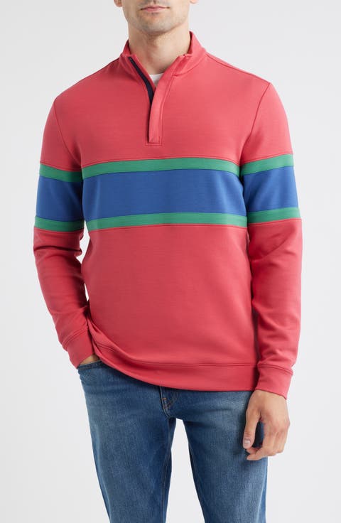 Owen Chest Stripe Golf Quarter Zip