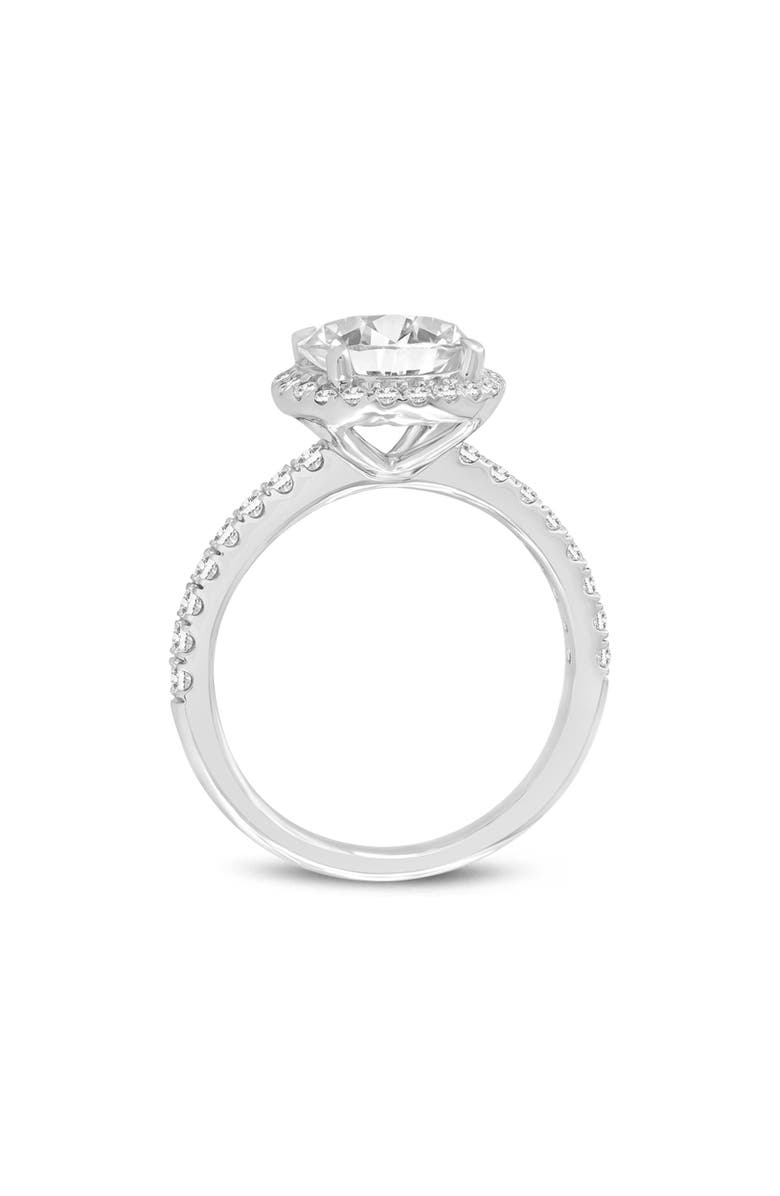 LuvMyJewelry Niri 14K White Gold Round Lab Grown Halo Cathedral Diamond Ring - 2.45 Ct, Alternate, color, 14K White Gold
