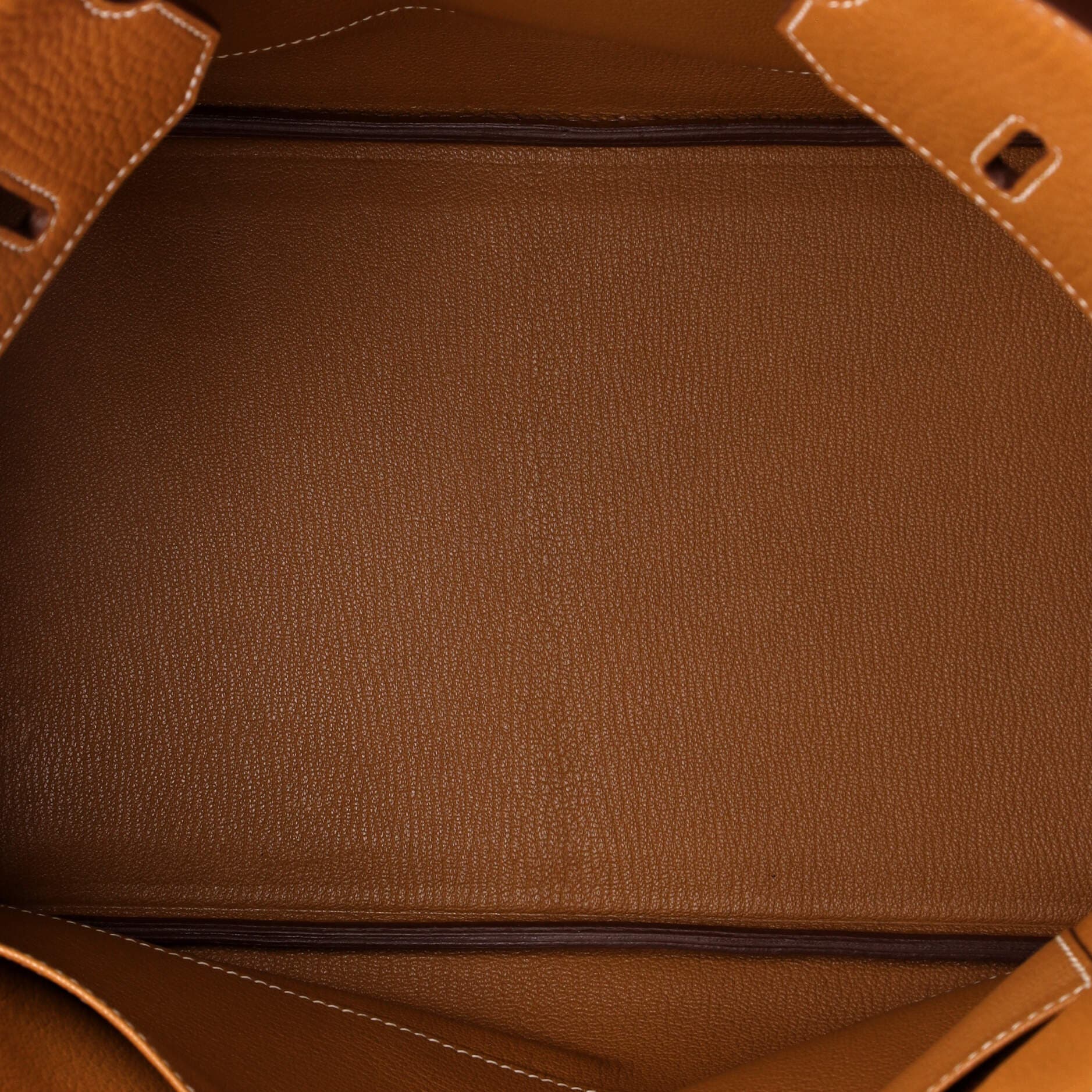 Birkin Handbag Brown Fjord with Palladium Hardware 35, Alternate, color, Metallic Gold