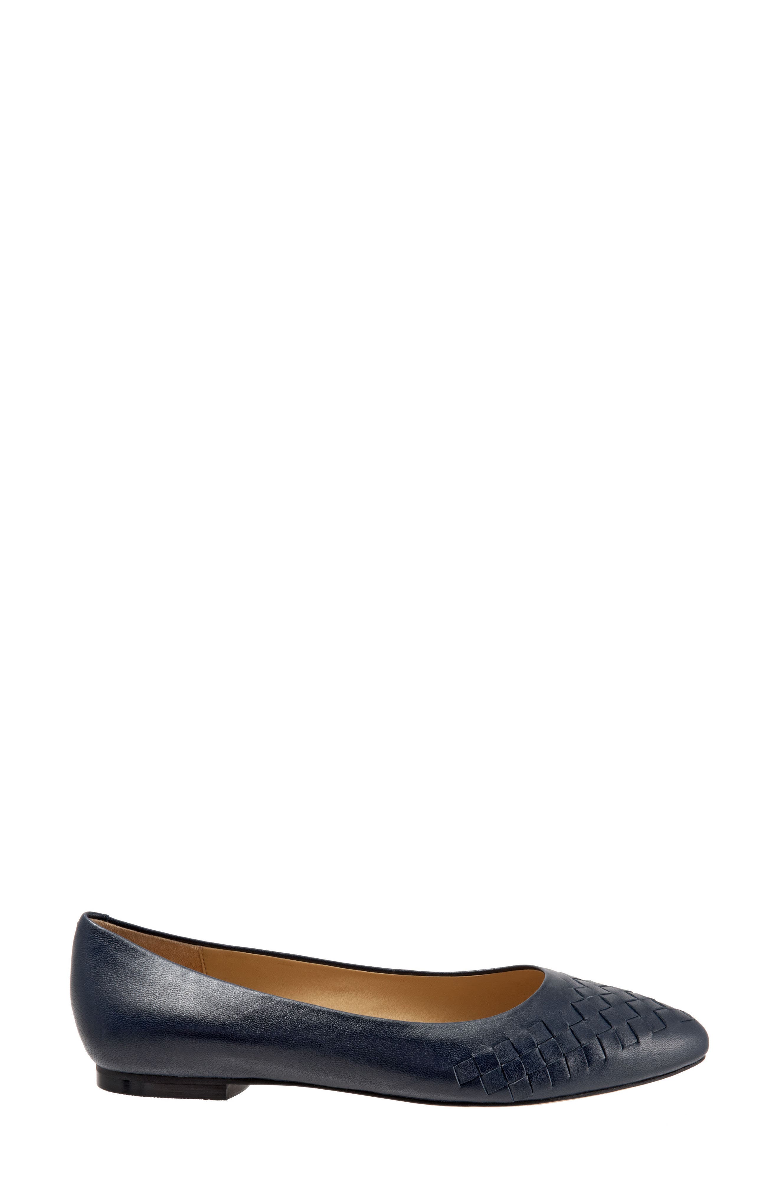 Estee Woven Flat, Alternate, color, NAVY LEATHER