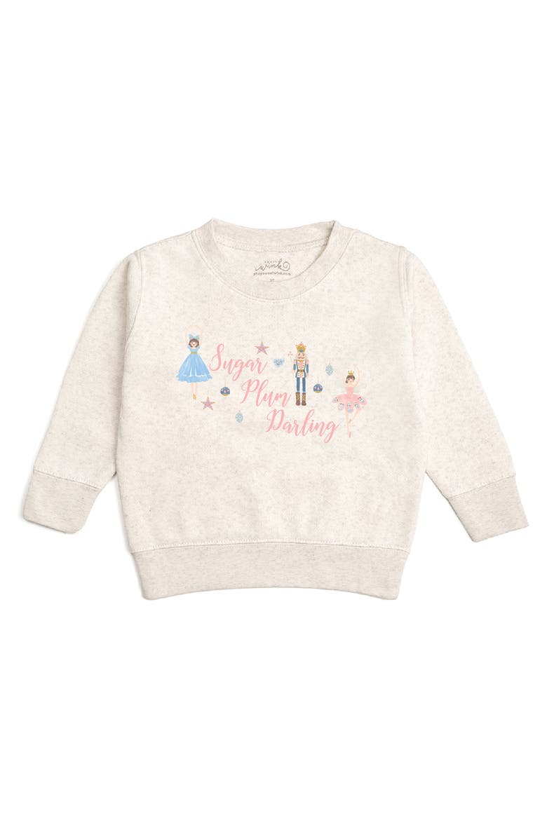 Sugar Plum Darling Christmas Sweatshirt, Main, color, Natural Heather