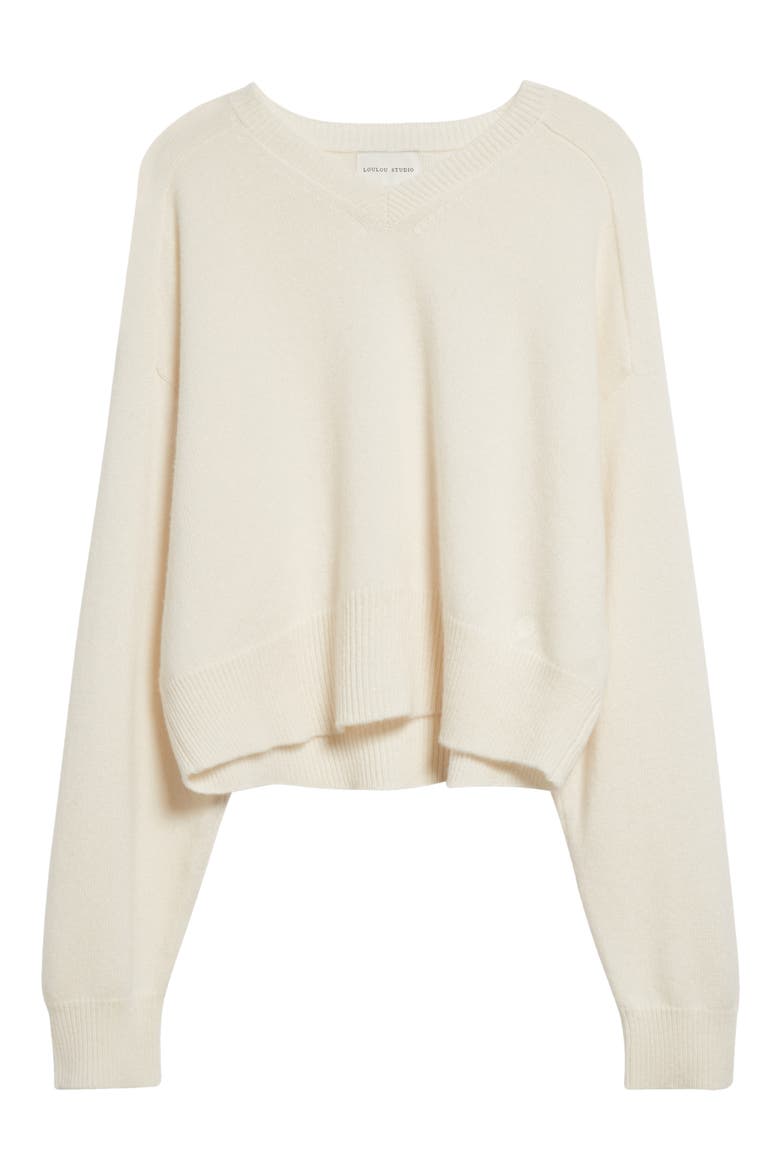 Anzor Cashmere V-Neck Sweater, Alternate, color, IVORY