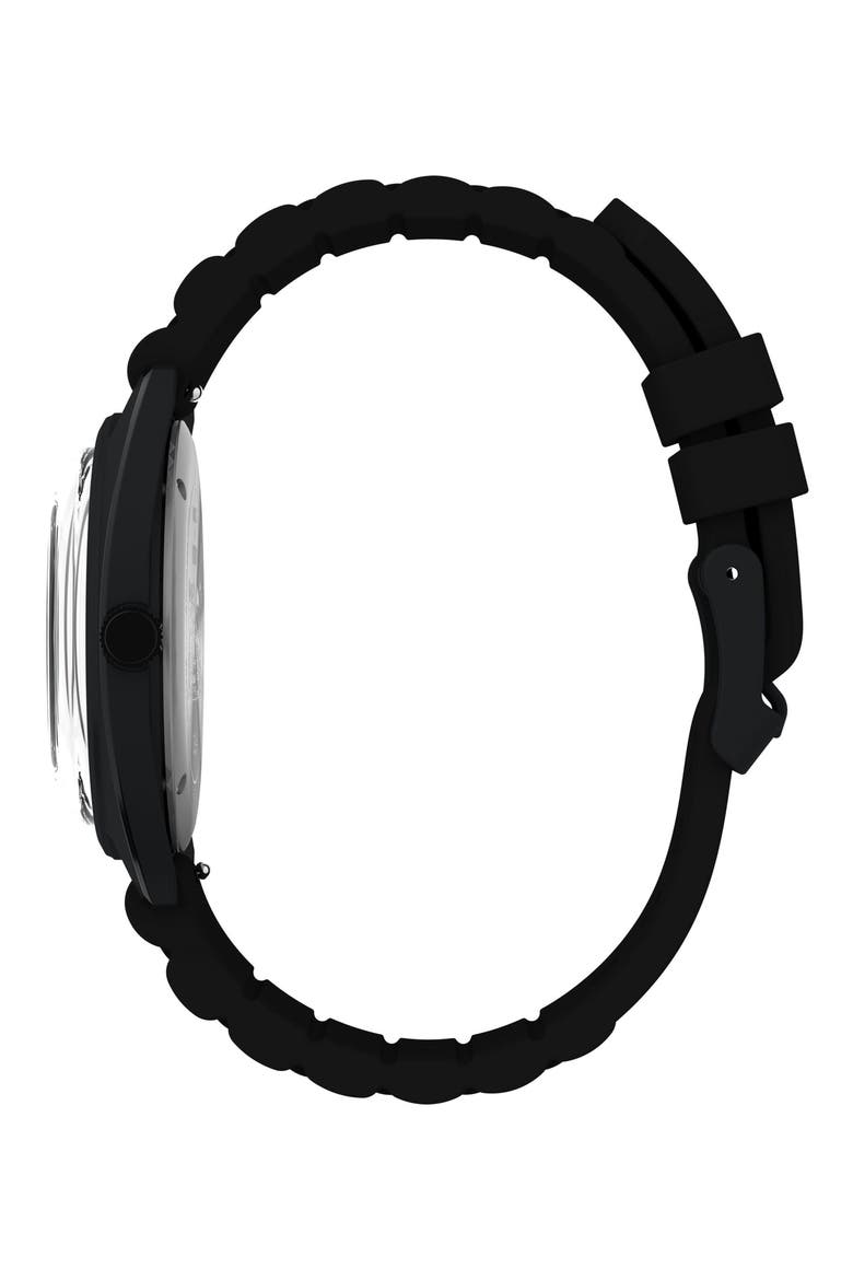 Peanuts® x Timex 1979 Reissue Inspired37mm Silicone Strap Watch, Alternate, color, BLACK