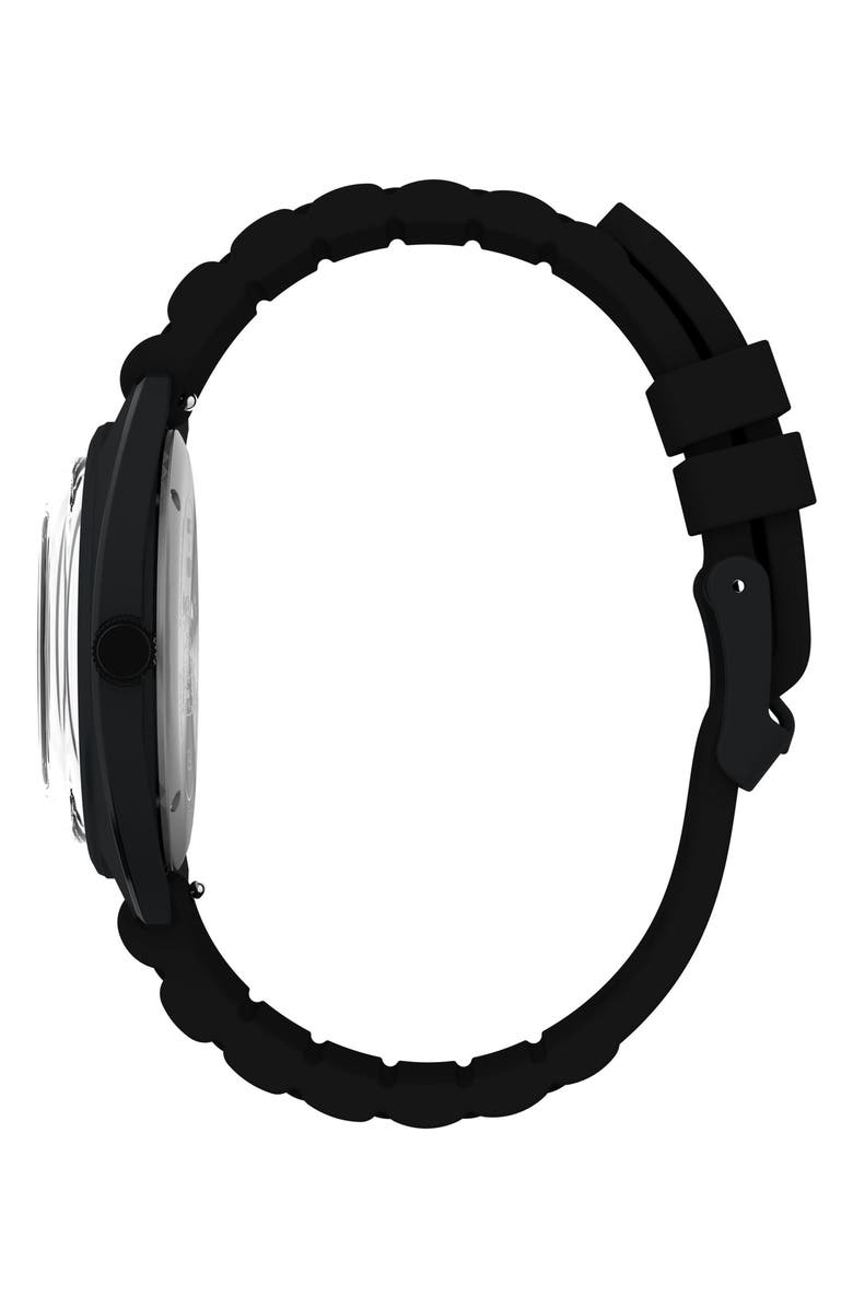 Timex<sup>®</sup> Peanuts<sup>®</sup> x Timex 1979 Reissue Inspired37mm Silicone Strap Watch, Alternate, color, Black