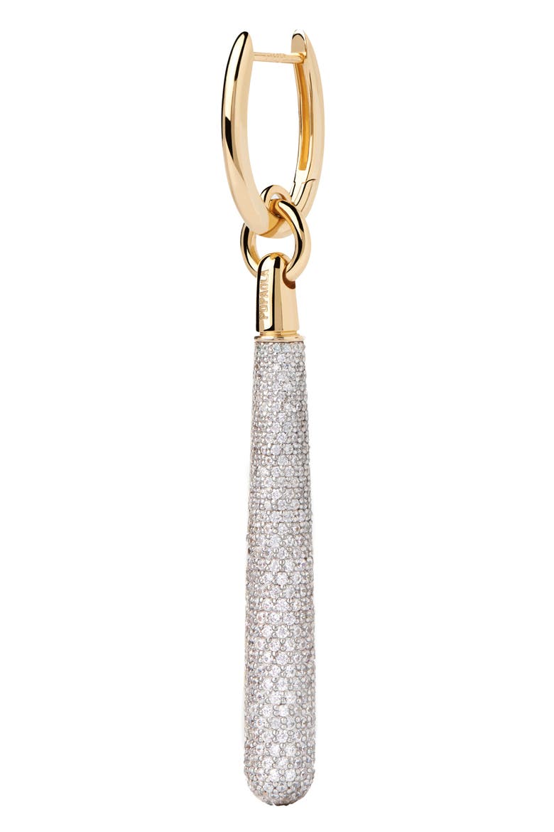 Pavé Supreme Jupiter Single Hoop, Main, color, Gold