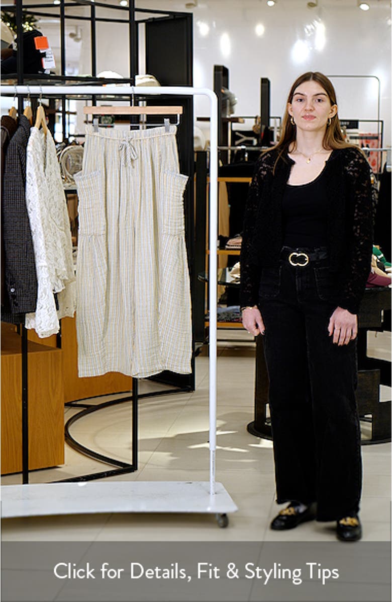 Quin Stripe Cotton Drawstring Pants, sales video thumbnail