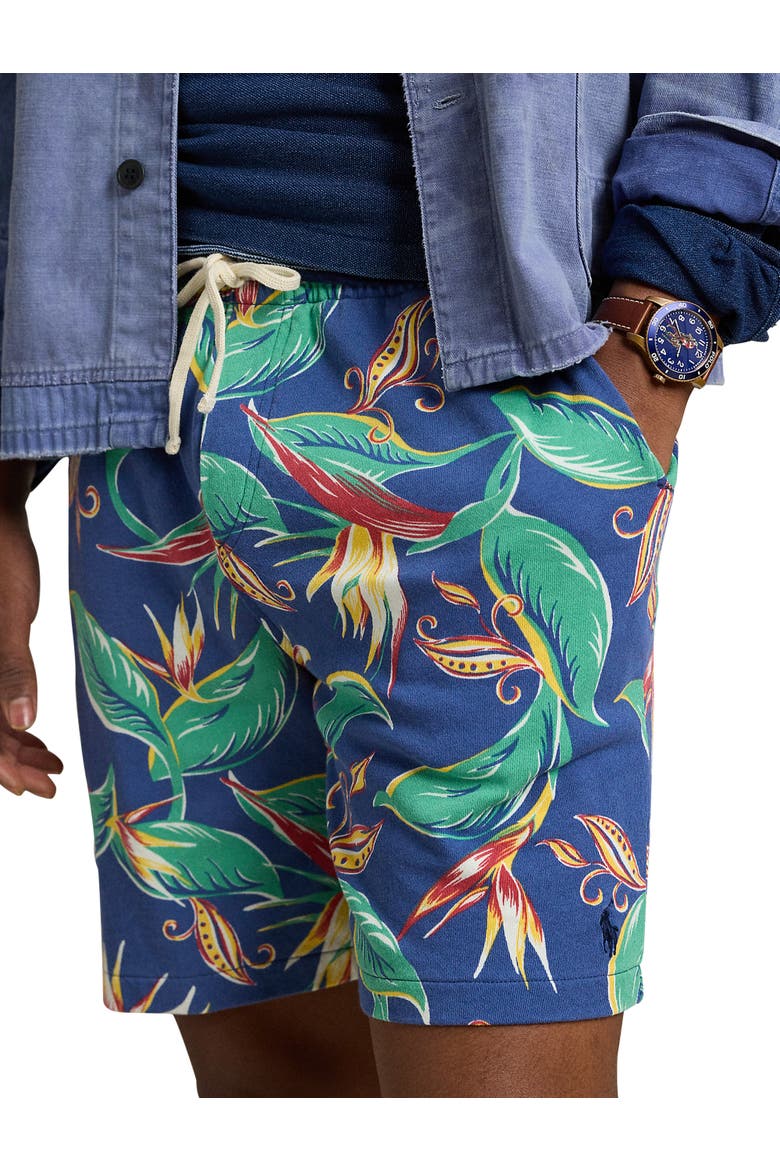 Big & Tall Tropical Spa Terry Shorts, Alternate, color, BRDS OF PRDISE FLRAL