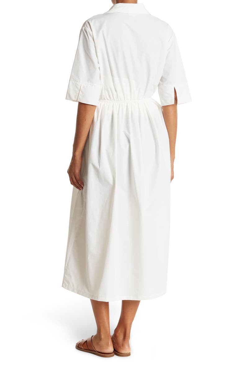 MELLODAY Short Sleeve V-Neck Elastic Waist Midi Dress, Alternate, color,