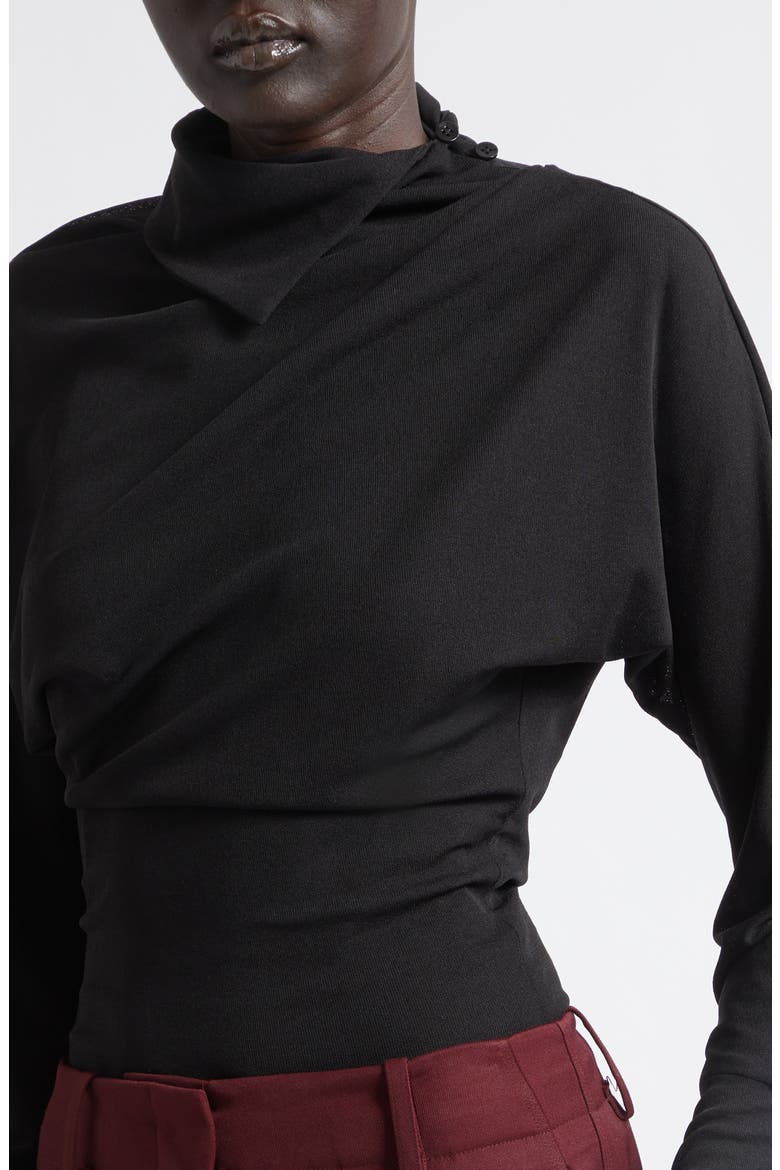 Golda Jersey Top, Alternate, color, BLACK