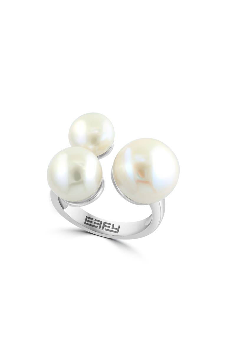 EFFY Freshwater Pearl Trio Ring, Main, color, White
