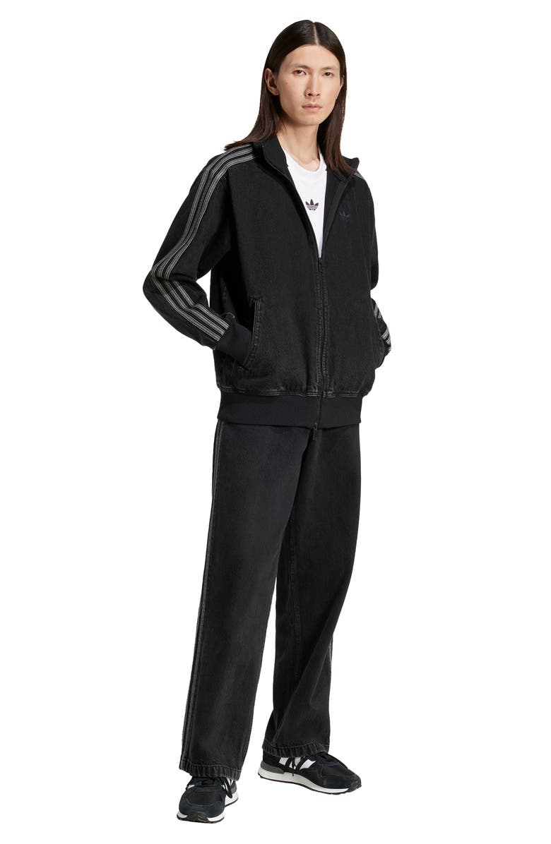 adidas Originals Adicolor Firebird Denim Track Jacket, Alternate, color, 