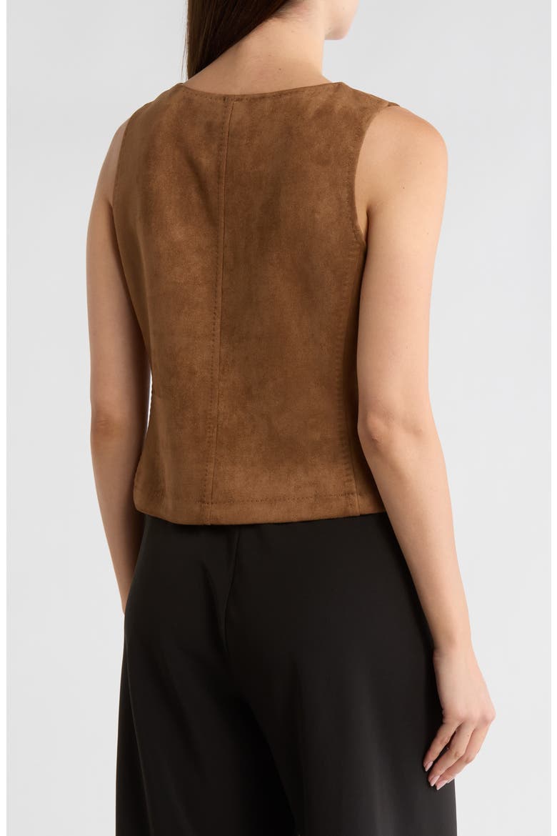 Sleeveless Faux Suede Top, Alternate, color, VICUNA
