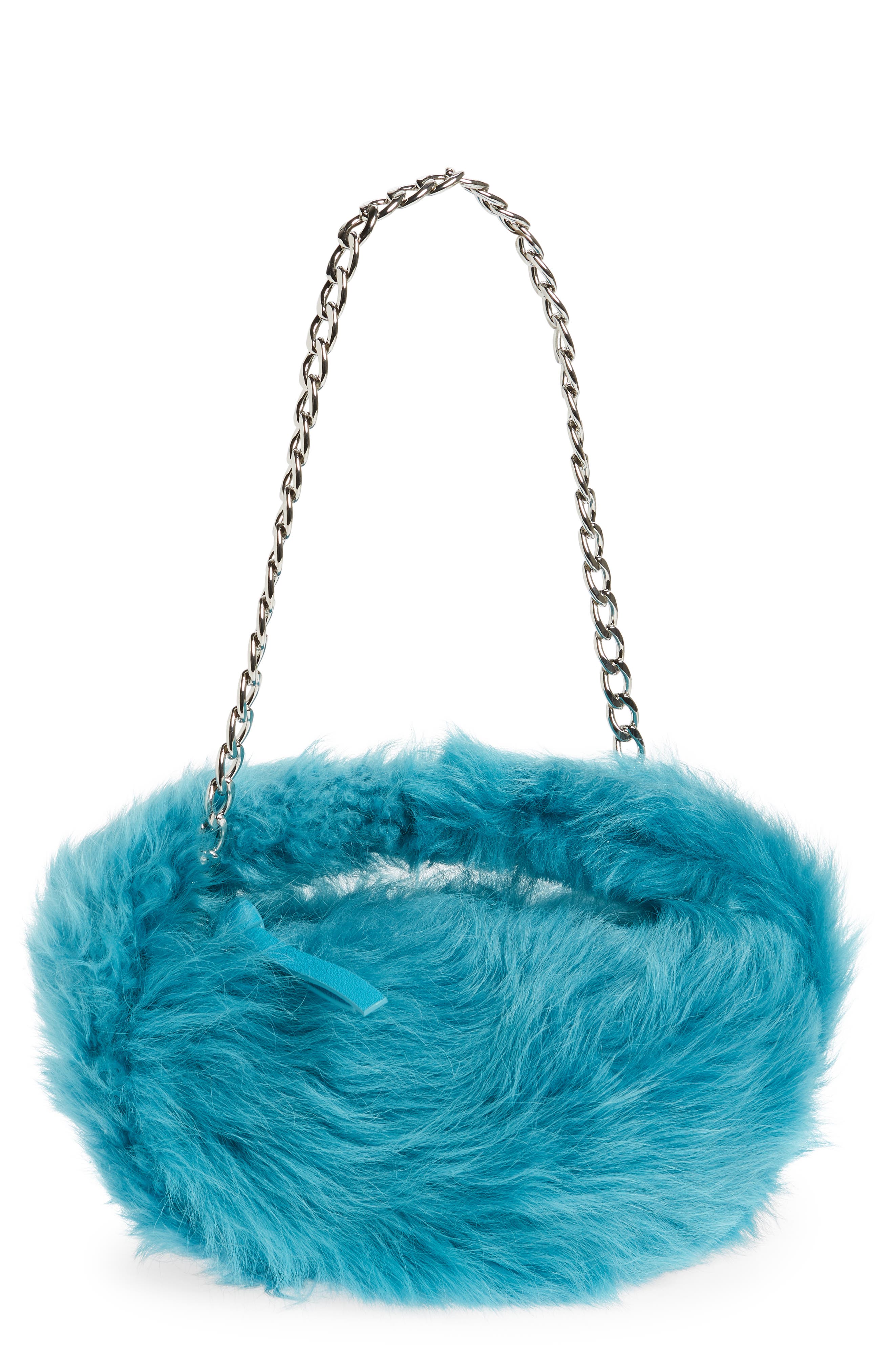 By Far Baby Cush Genuine Toscana Shearling Top Handle Bag, Main, color, 