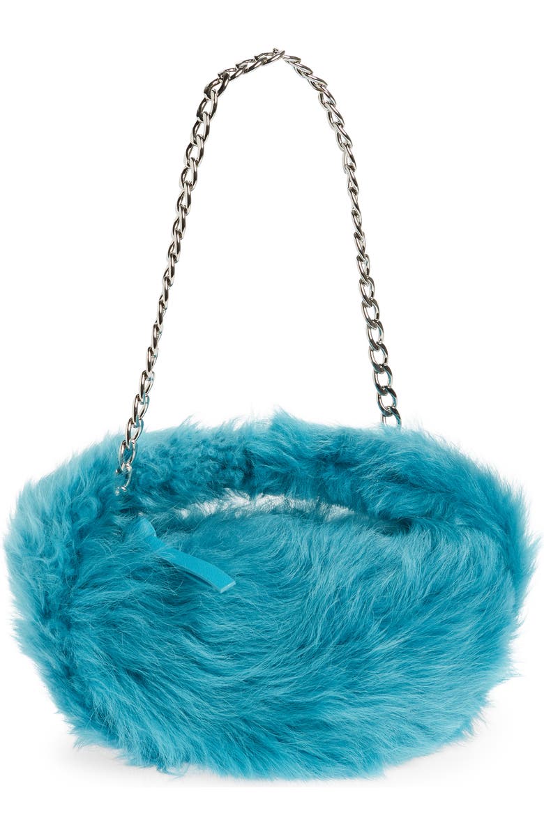 By Far Baby Cush Genuine Toscana Shearling Top Handle Bag, Main, color,