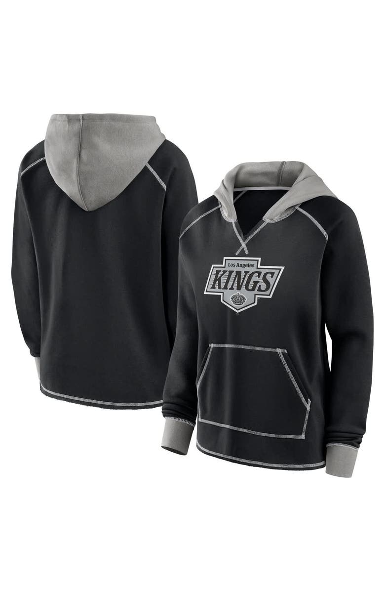 Logo Athletic Women's Logo Athletic Black Los Angeles Kings Hit It French Terry Full-Zip Hoodie, Alternate, color, Black