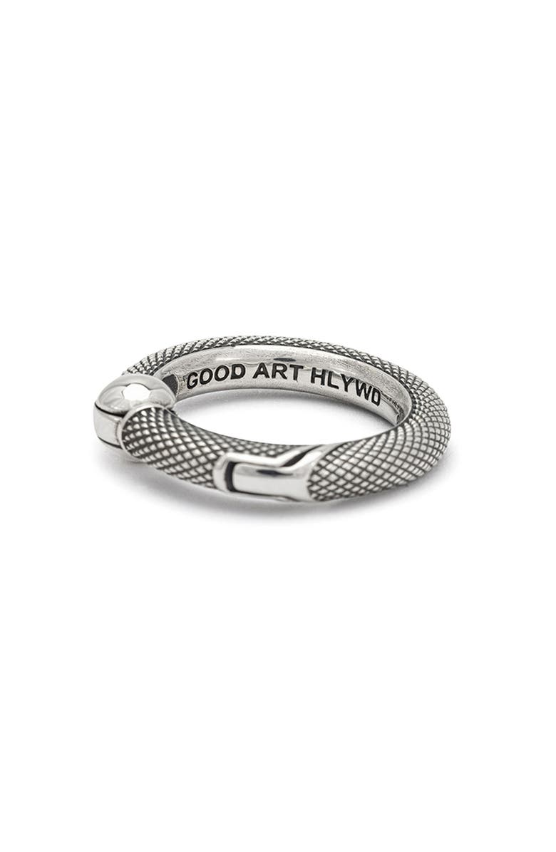 Good Art Hlywd Men's Goosebumps Spring Ring, Alternate, color, Sterling Silver