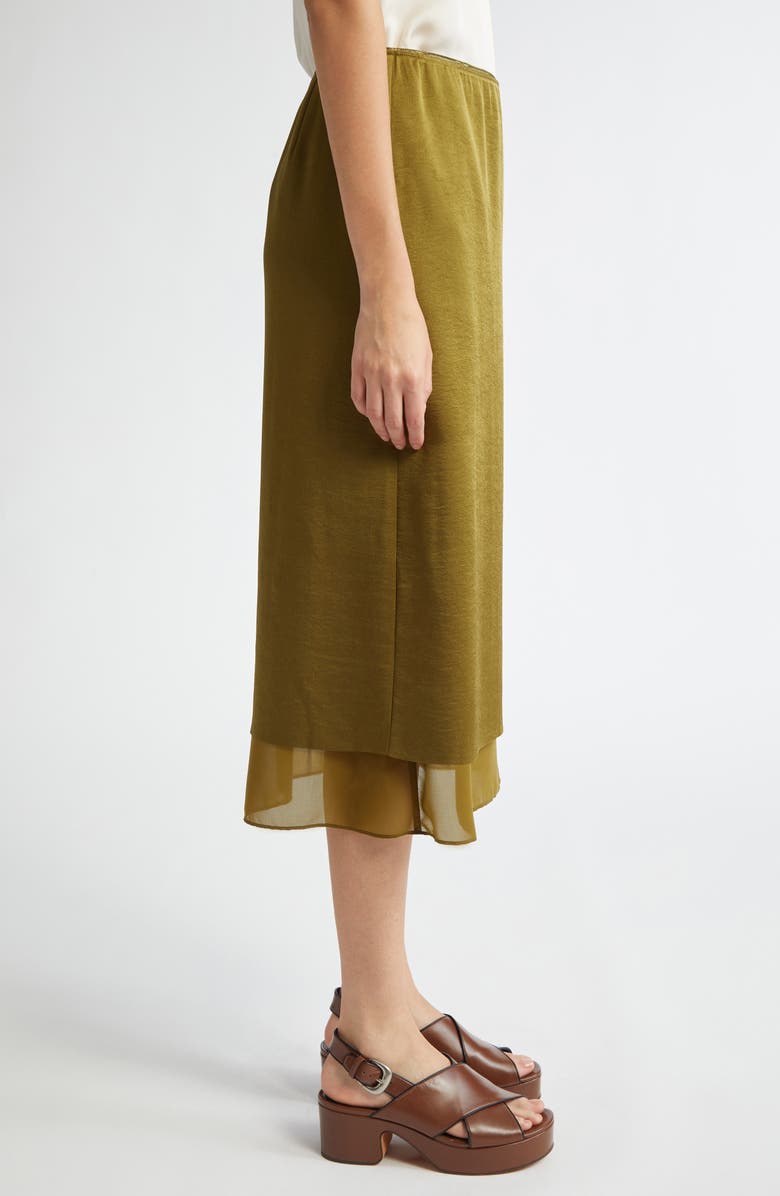 Vince Layered Slit Maxi Skirt, Alternate, color, Laurel
