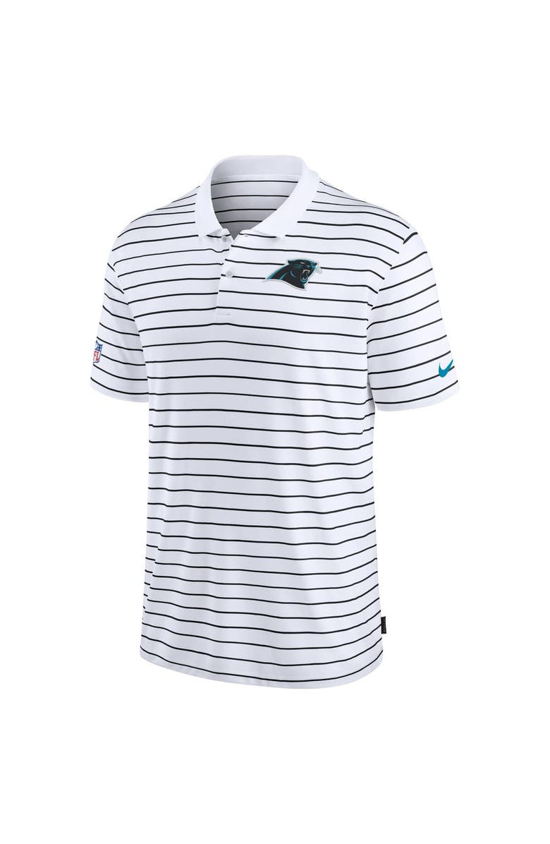 Nike Men's Nike White Carolina Panthers Sideline Lock Up Victory Performance Polo, Alternate, color, White