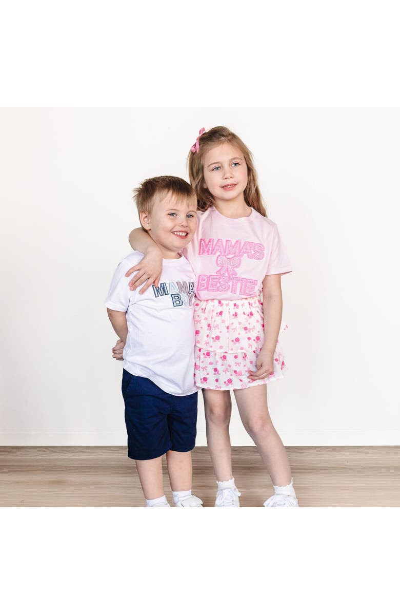 Sweet Wink Mama's Boy Patchwork Short Sleeve T-Shirt, Alternate, color, White