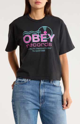 Obey Records Sound Waves Graphic T-Shirt