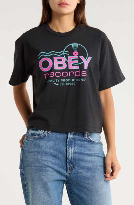 Obey Records Sound Waves Graphic T-Shirt