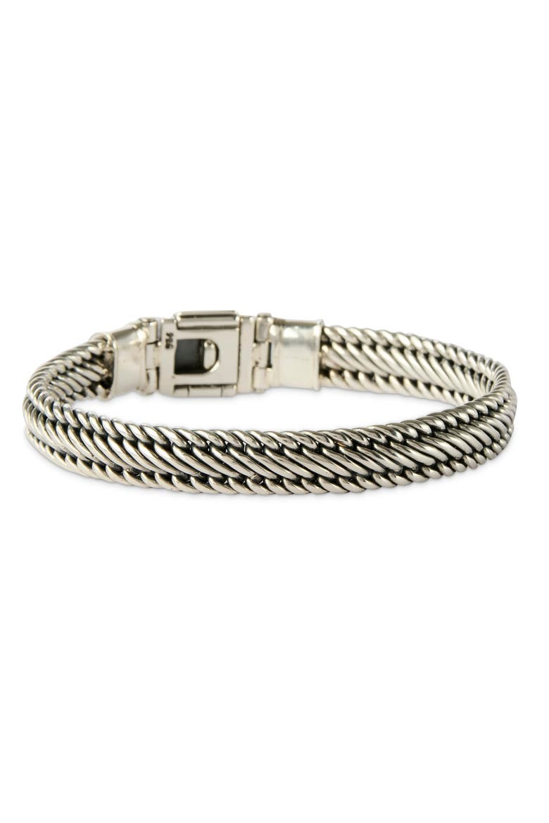 Gitana Slim Silver Bracelet, Main, color, Sterling Silver
