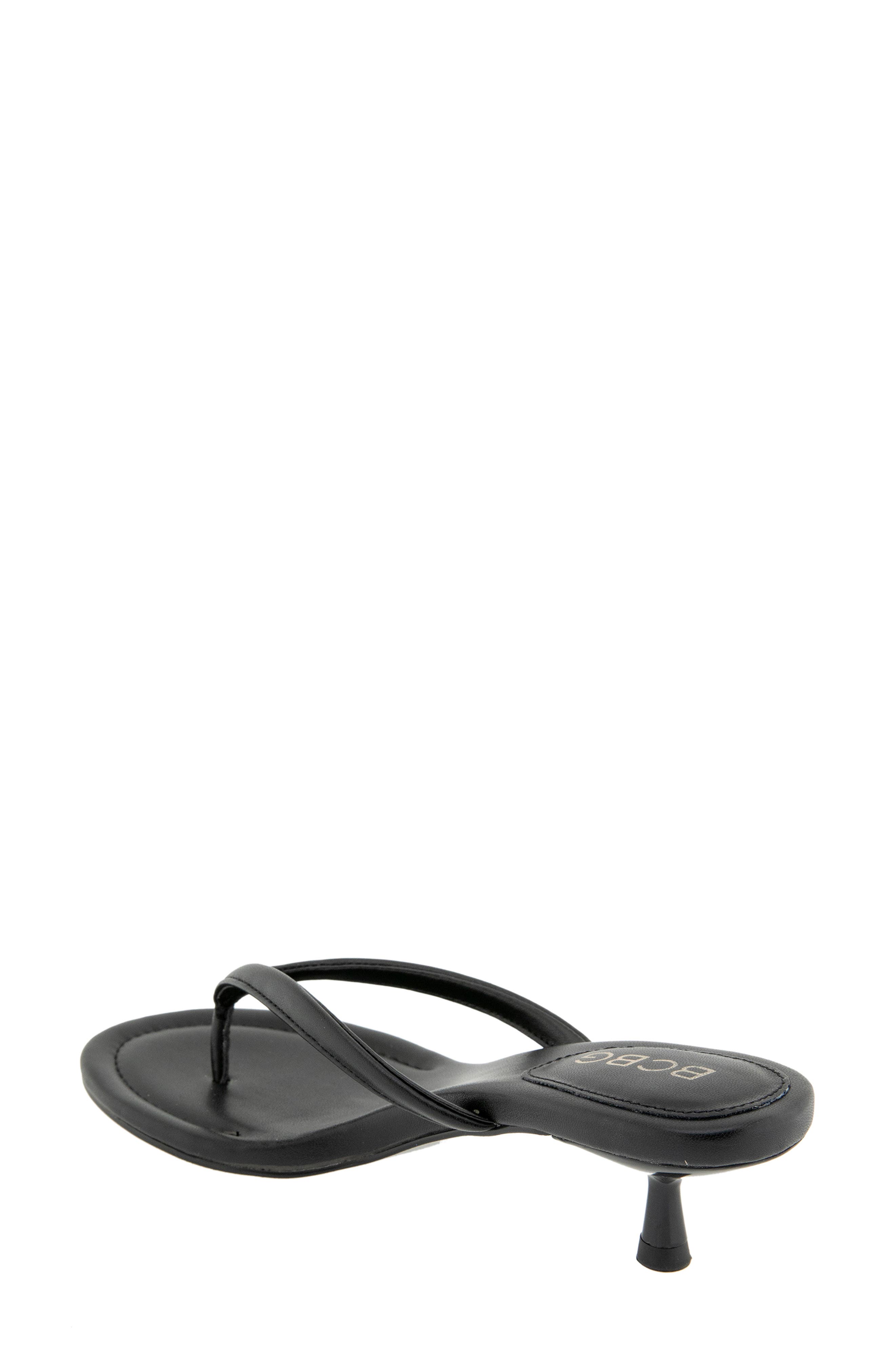 BCBGeneration Iefan Kitten Heel Thong Sandal, Alternate, color, Black