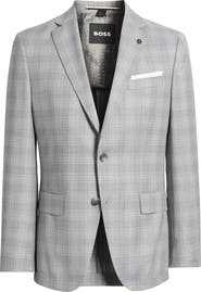 BOSS Hutson Plaid Virgin Wool Sport Coat