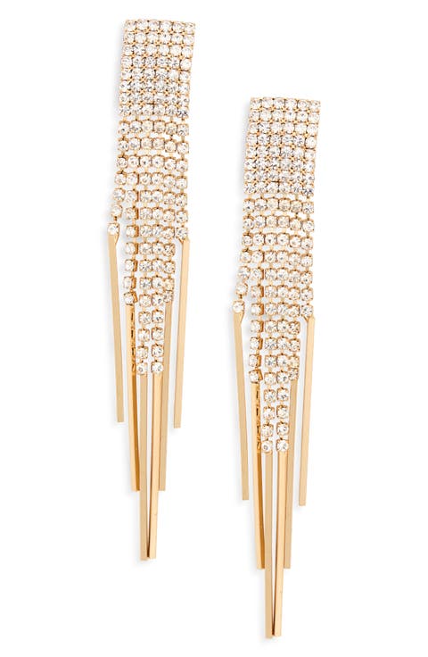 Cubic Zirconia Fringe Drop Earrings