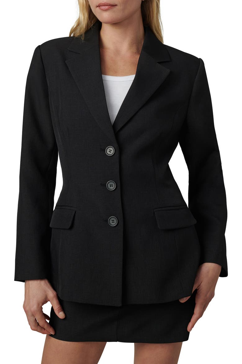 The Chloe Cinched Blazer, Main, color, BLACK