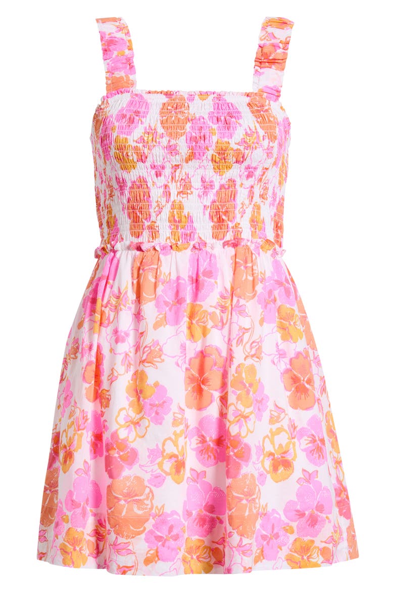 Hadly Skirted Romper, Alternate, color, RESORT WHITE PANSY FANSY