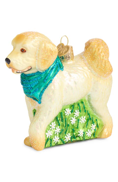 Doodle Dog Glass Ornament