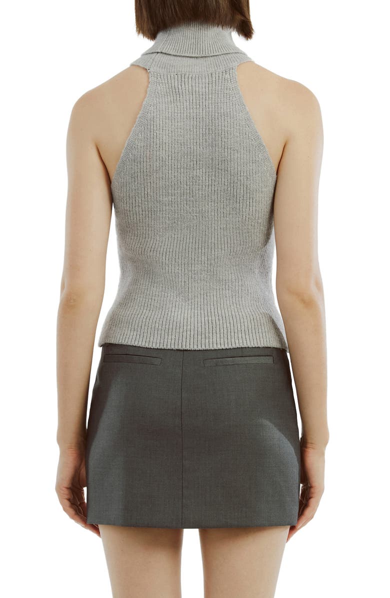 Bardot Aleia Turtleneck Sleeveless Rib Sweater, Alternate, color, 