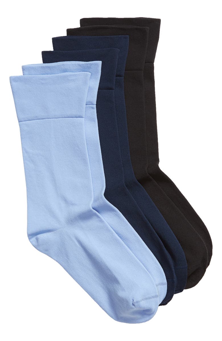 Nordstrom Ultra Sleek 3-Pack Crew Socks, Main, color, 