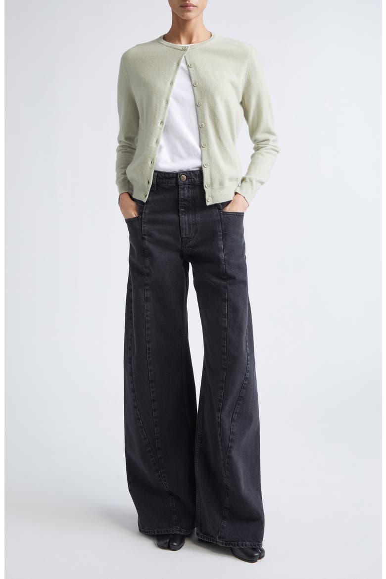 Décortiqué Wide Leg Jeans, Alternate, color, MEDIUM BLACK STONE