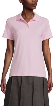 Lands' End School Uniform Short Sleeve Feminine Fit Interlock Polo Shirt