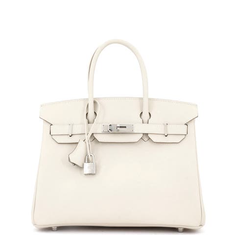Birkin Handbag Light Epsom with Palladium Hardware 30