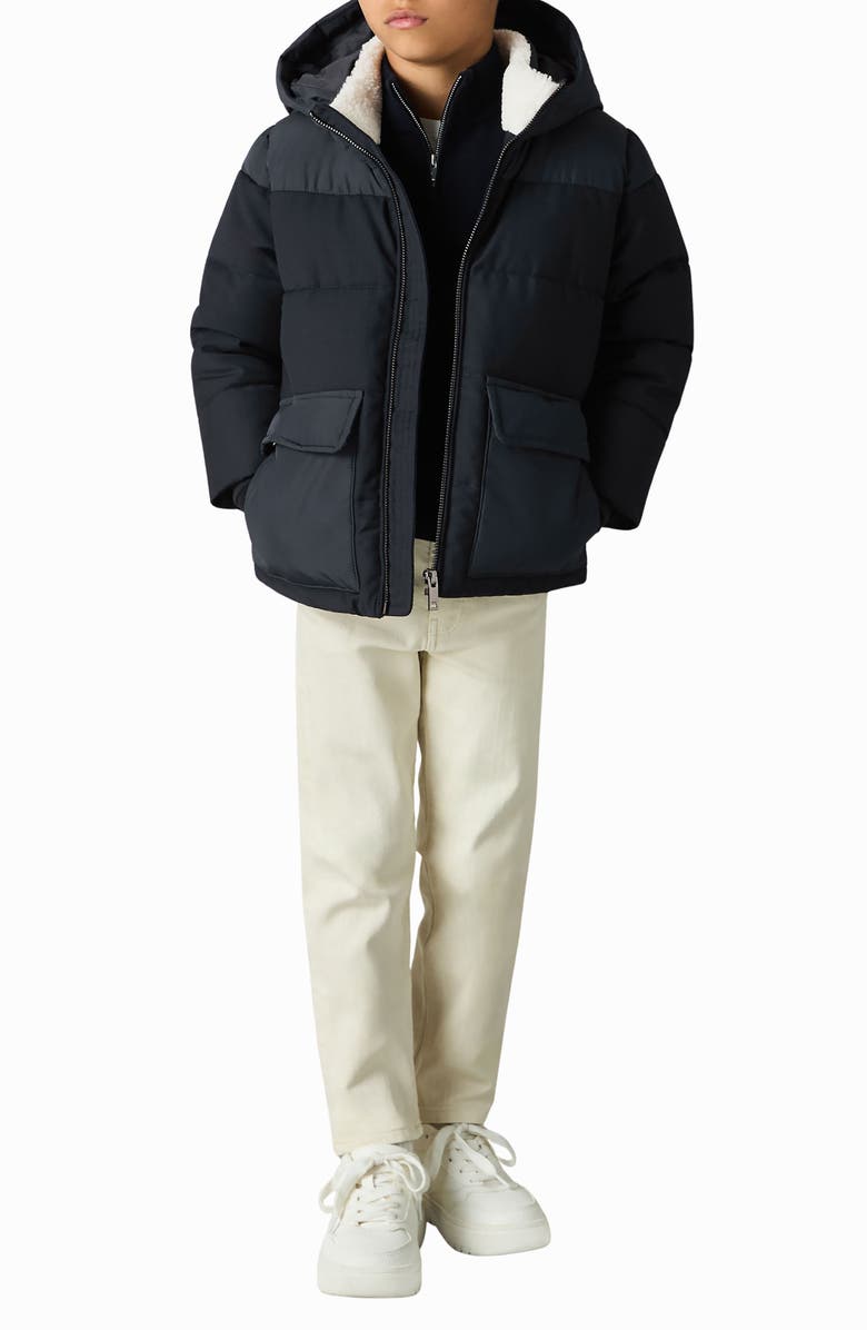 Reiss Kids' Rigel Hooded Puffer Jacket, Alternate, color,